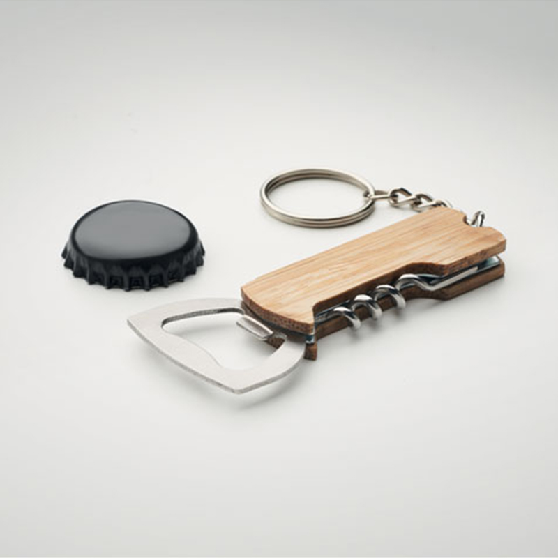 Porte-clés 3-en-1 en bambou - image 3
